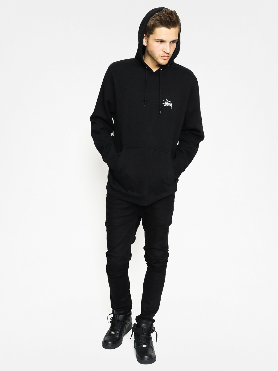 Mikina s kapucí Stussy Basic HD (black)