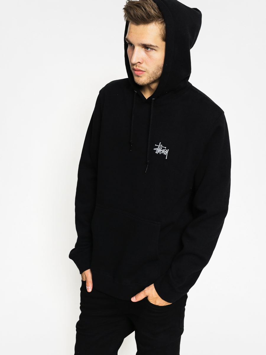 Mikina s kapucí Stussy Basic HD (black)