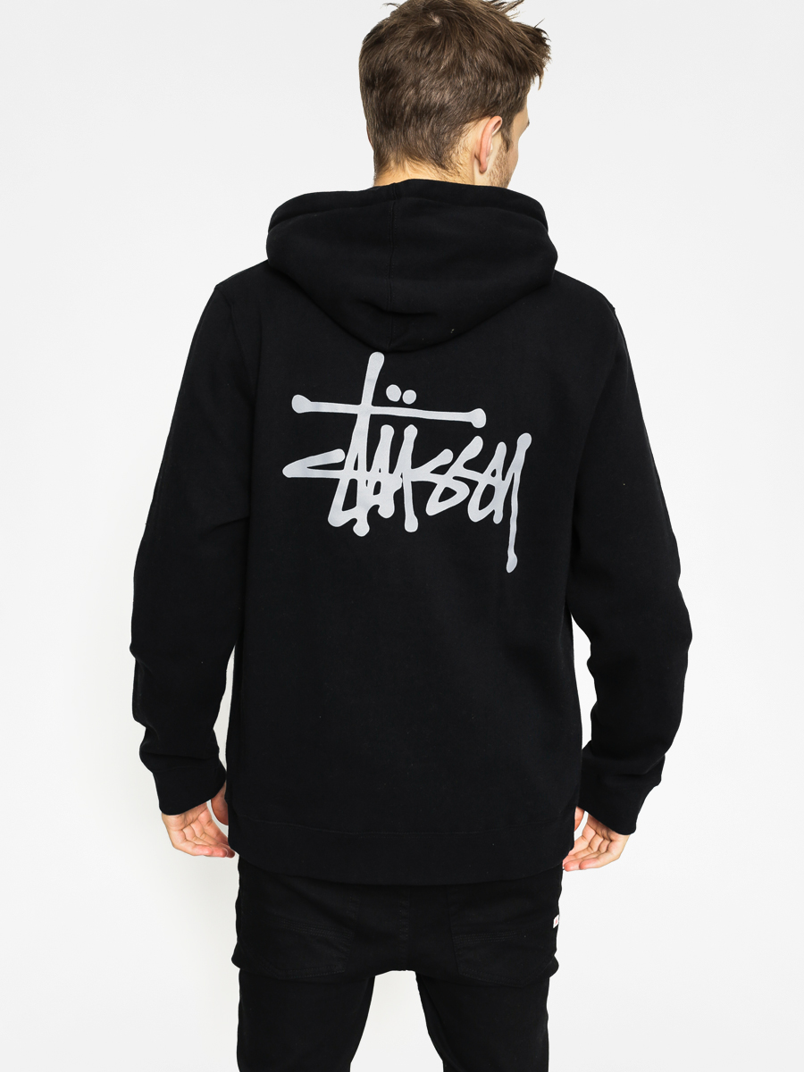 Mikina s kapucí Stussy Basic HD (black)