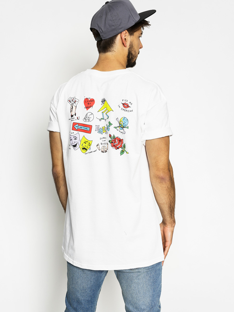 Tričko Emerica Flash Page (white)