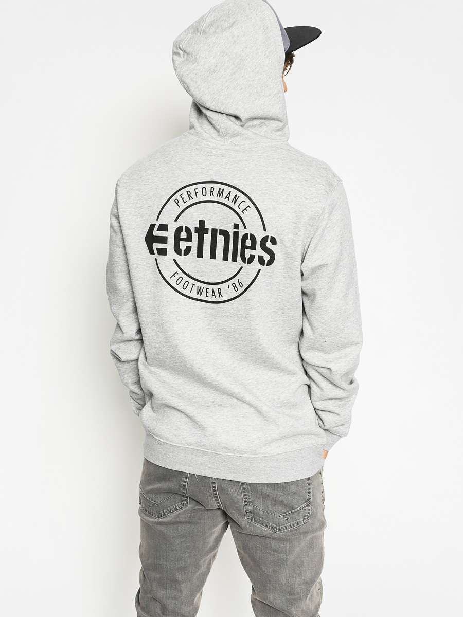 Mikina s kapucí Etnies New Park Lock Up HD (grey/heather)