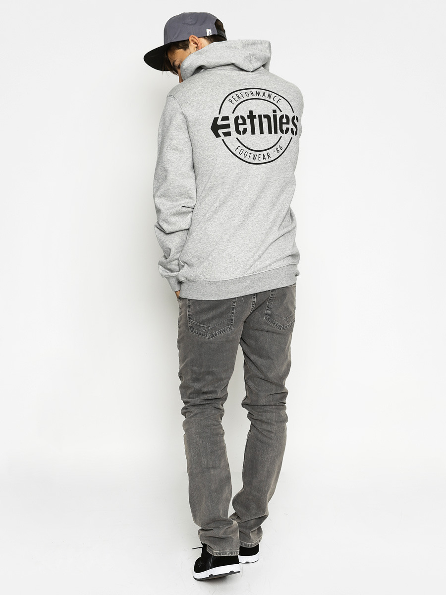 Mikina s kapucí Etnies New Park Lock Up HD (grey/heather)