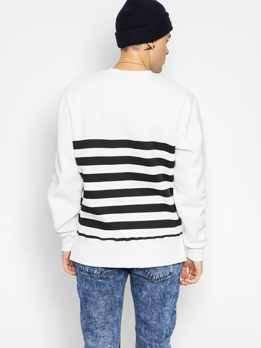 Mikina Backyard Cartel Half Stripes Pocket (white)