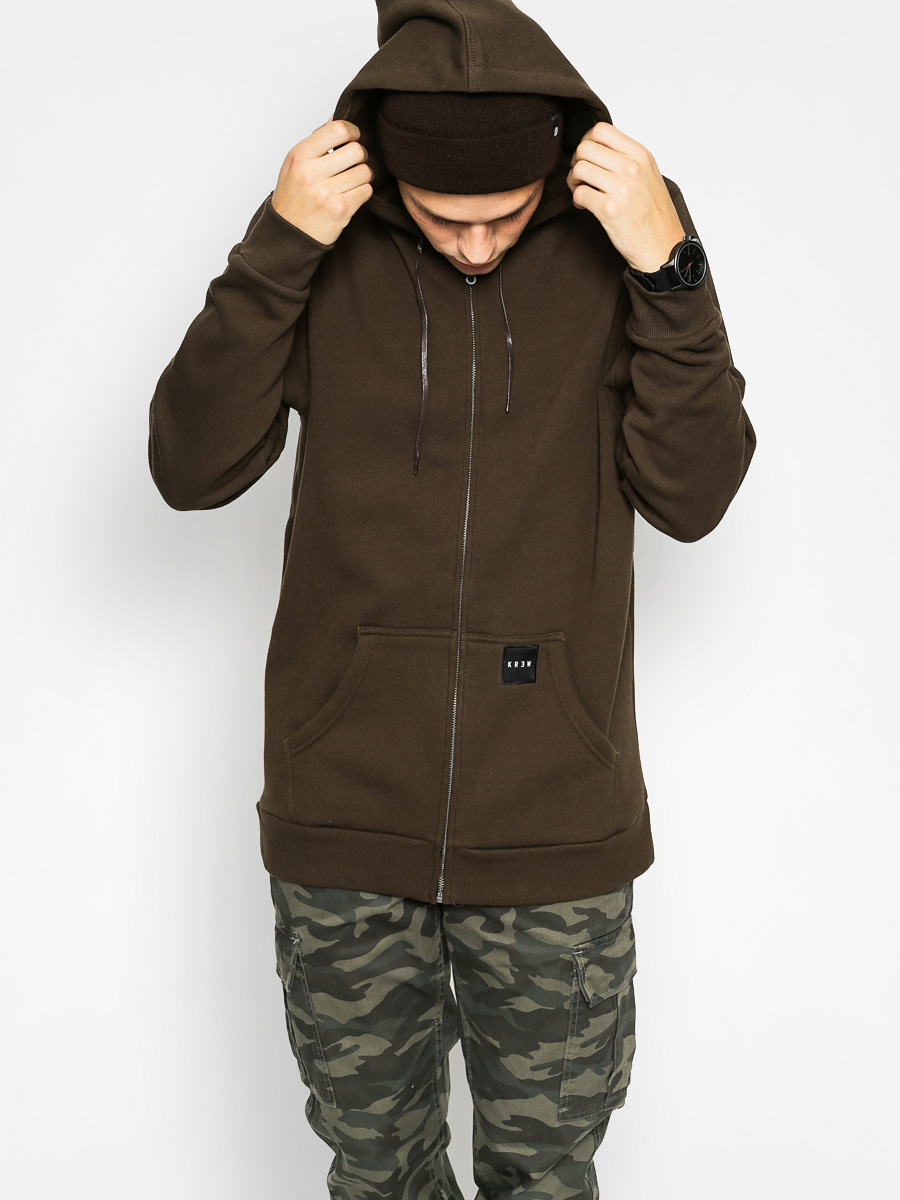 Mikina s kapucí Kr3w Labeled ZHD (dark drab)