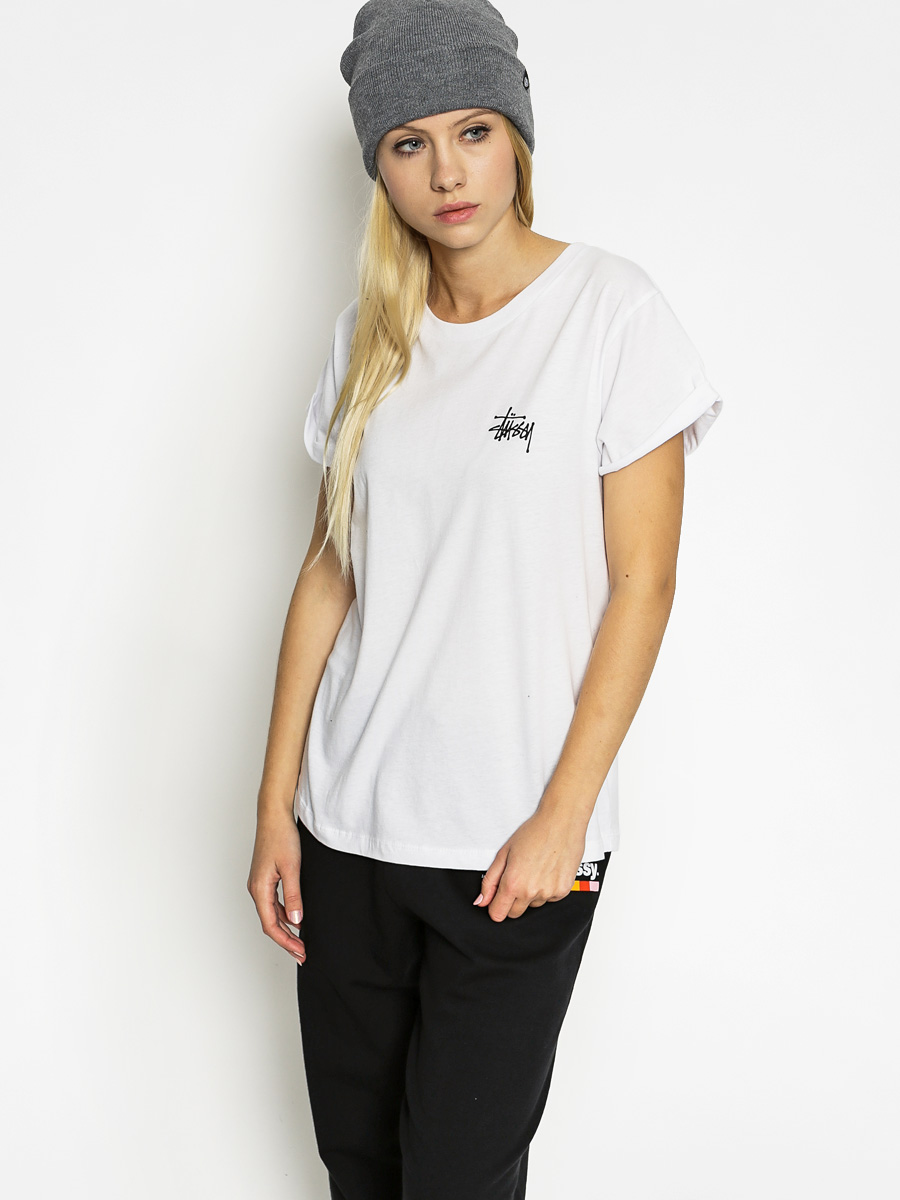 Tričko Stussy Global Designs Cuff Wmn (white)