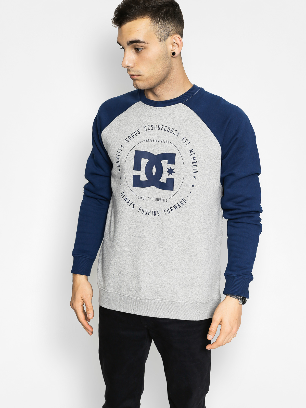 Mikina DC Rebuilt 2 (heather grey/blue)