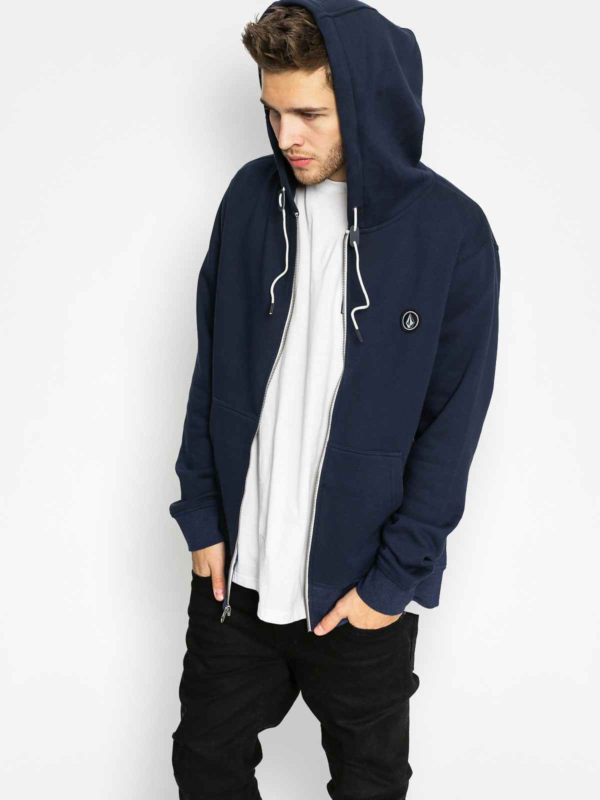 Volcom Mikina s kapucí Backrounm ZHD (nvy)