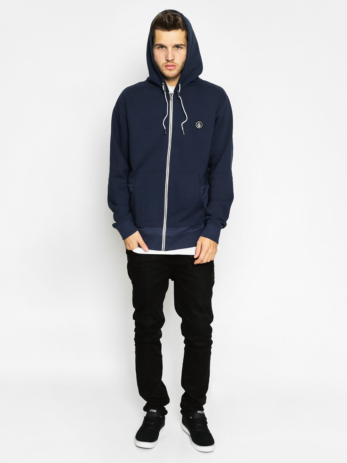 Volcom Mikina s kapucí Backrounm ZHD (nvy)