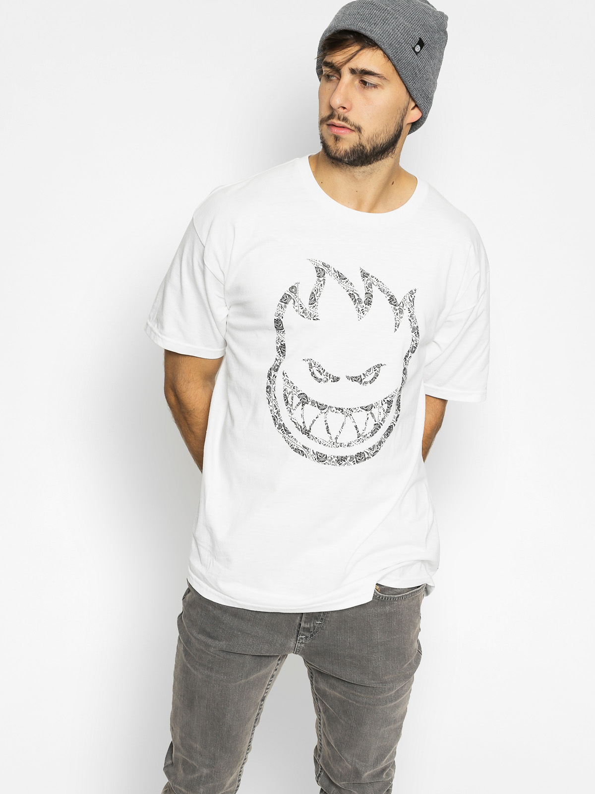 Tričko Spitfire Bighead Paisley (white)