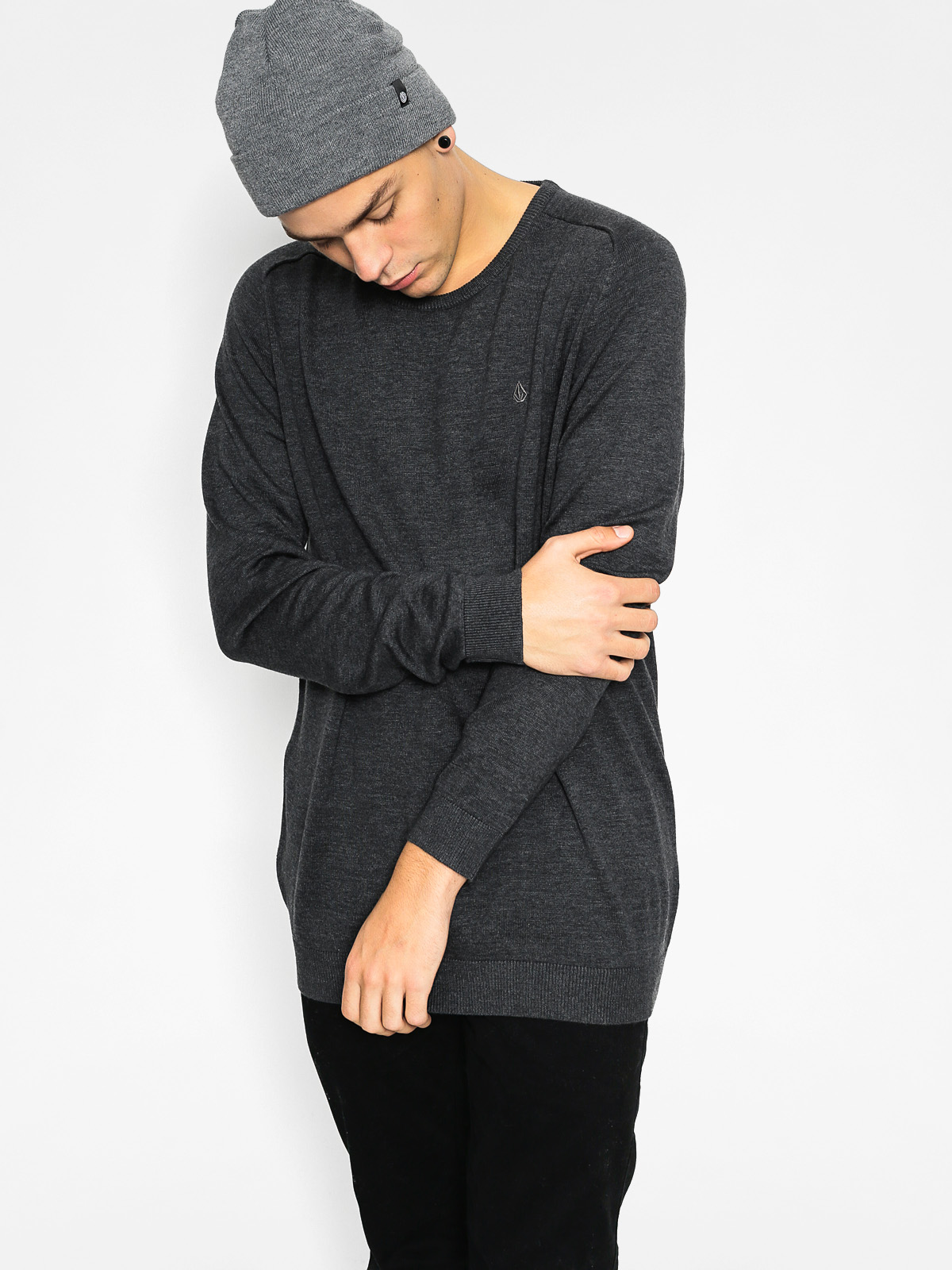 Volcom Svetr Uperstand Crew (blk)