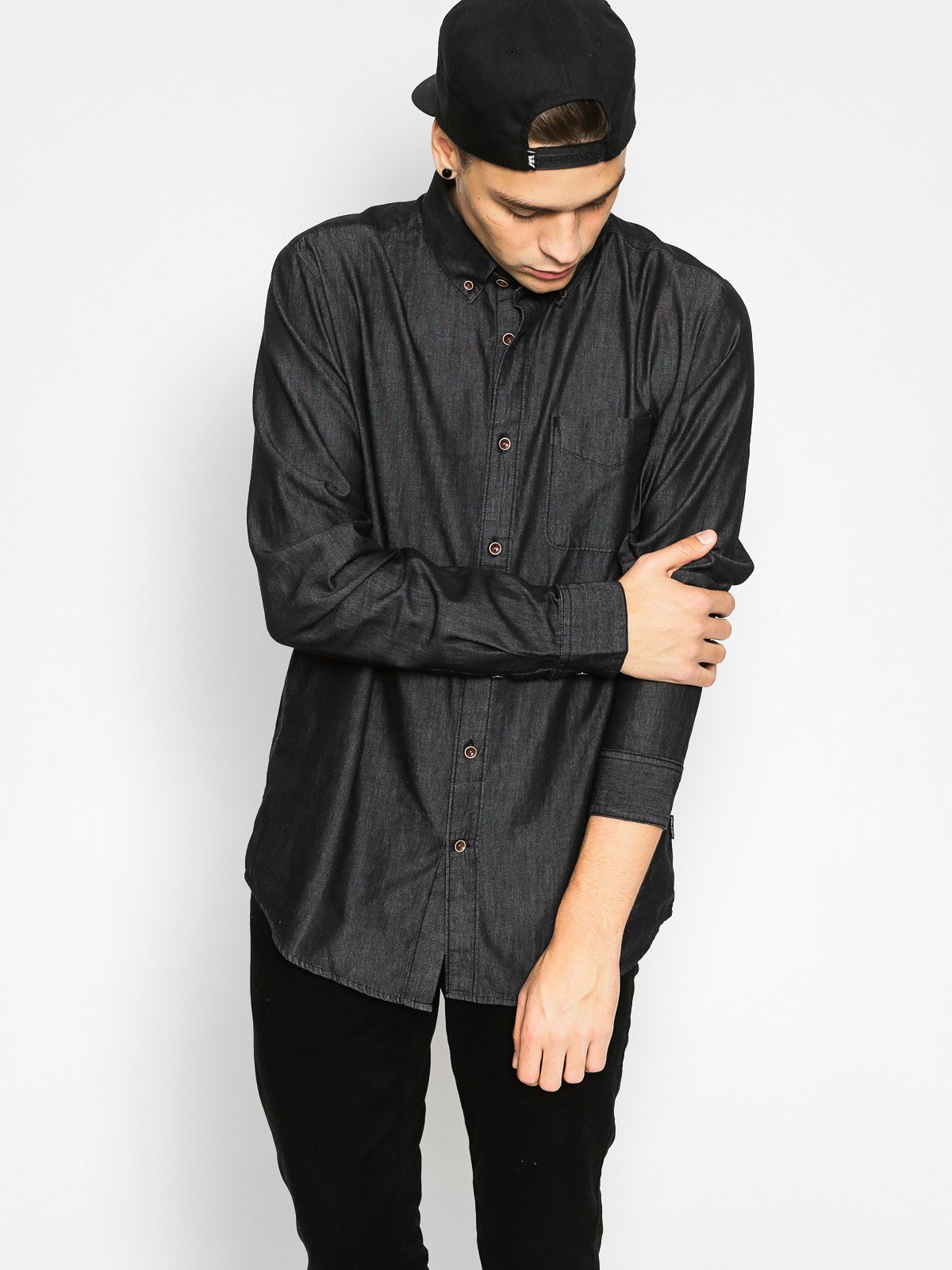 Volcom Košile Hudson LS (blk)