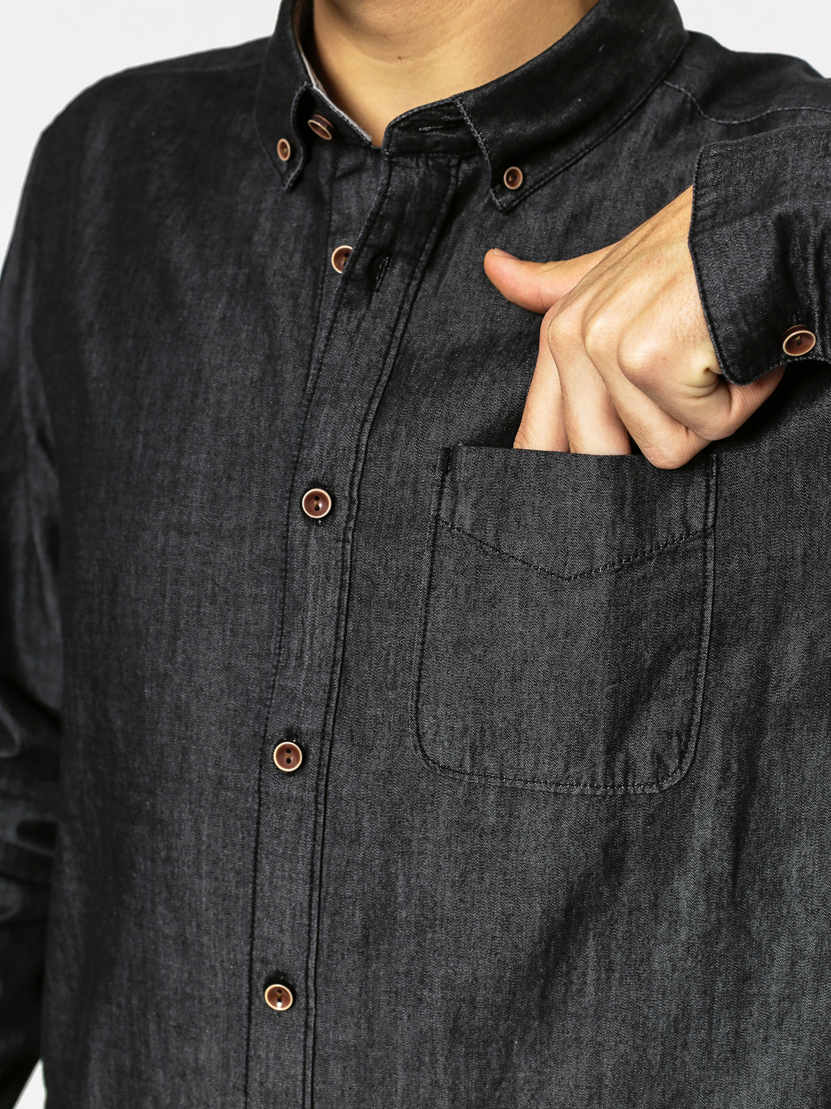 Volcom Košile Hudson LS (blk)