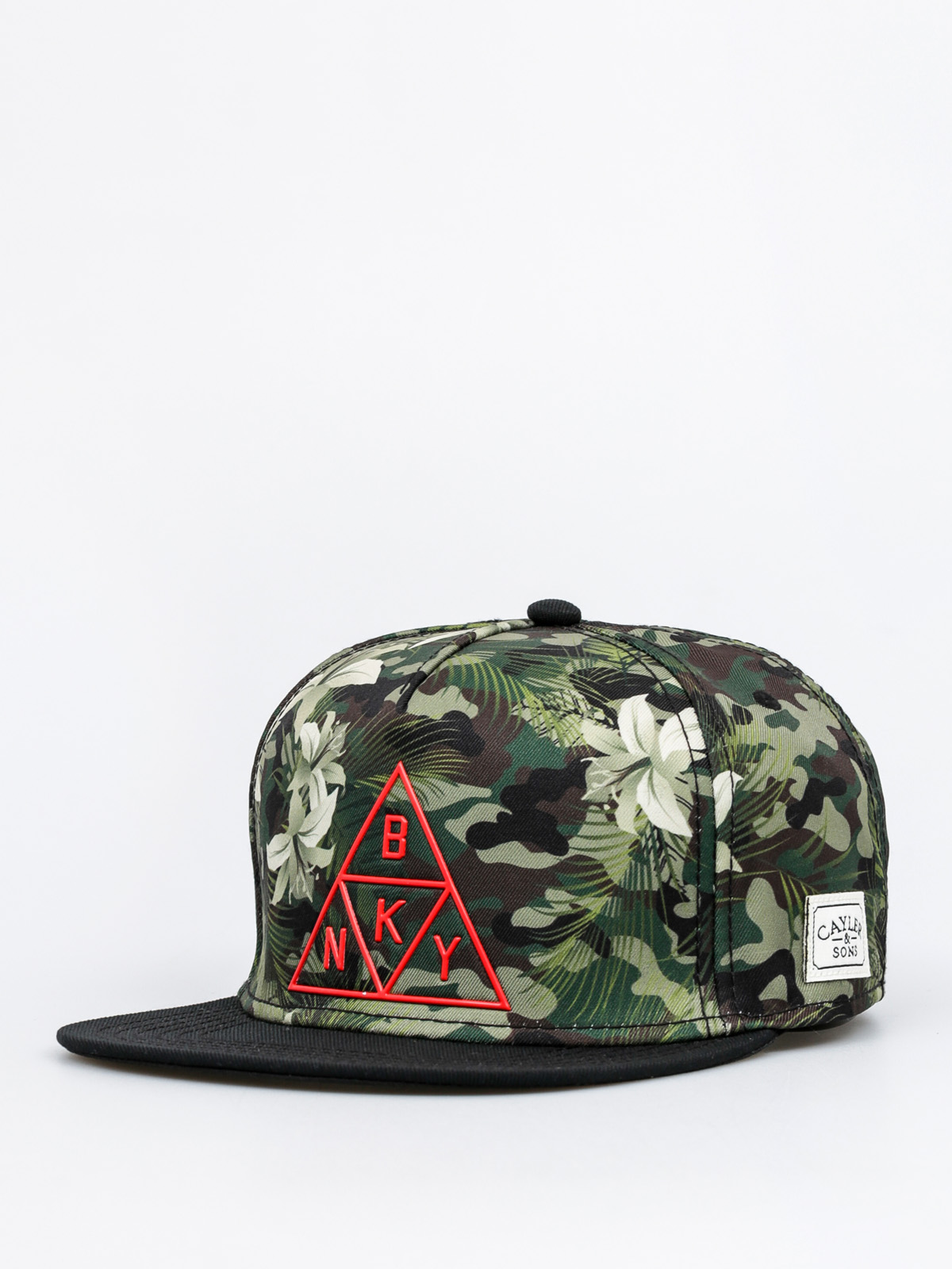 Cayler & Sons Kšiltovka Wl Briangle ZD (camo flowers/black red)