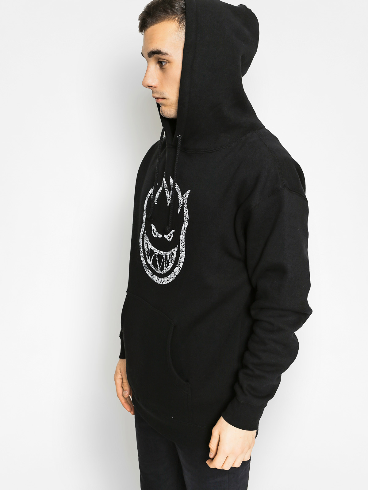 Mikina s kapucí Spitfire Bighead Slv Psl HD (black)