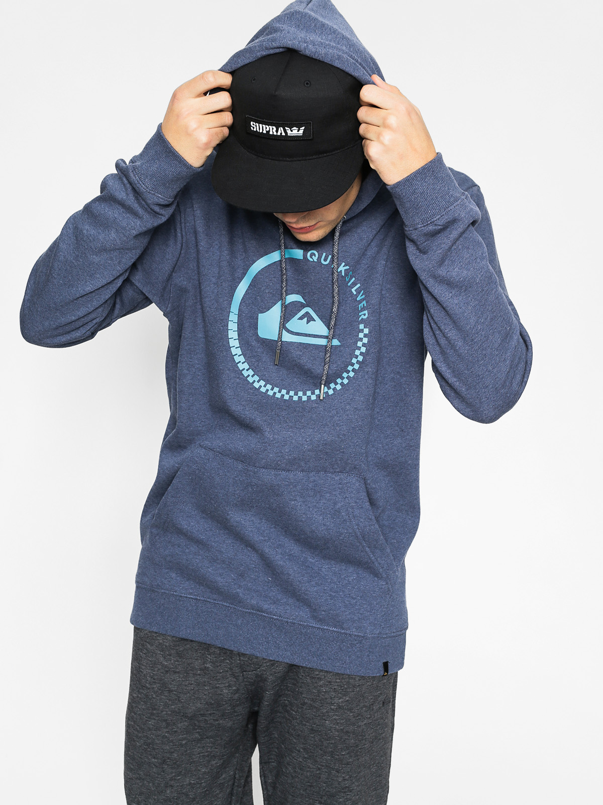 Quiksilver Mikina s kapucí Big Logo HD (navy blazer heather)