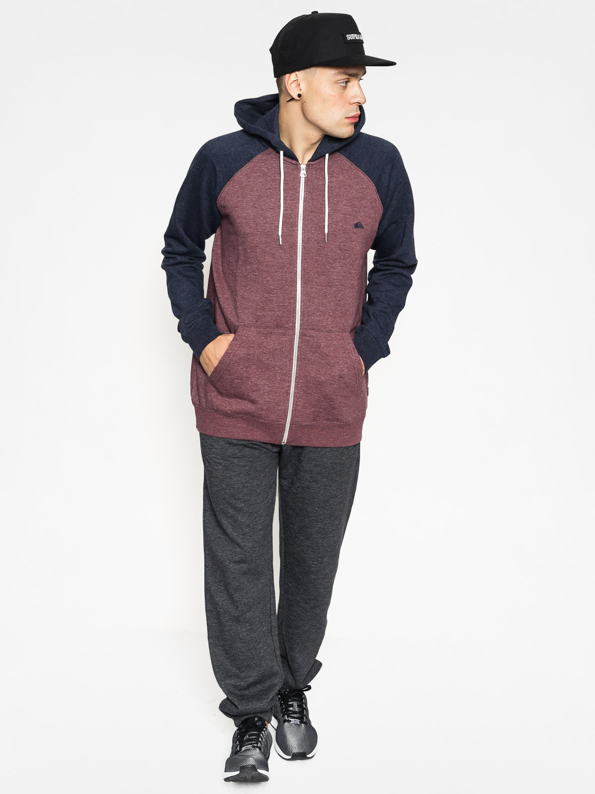 Quiksilver Mikina s kapucí Everyday ZHD (navy blazer heather)