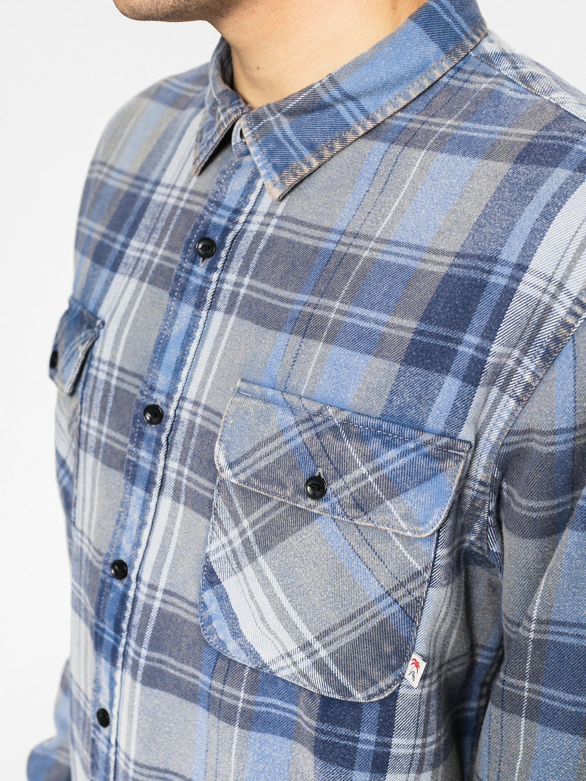 Košile Quiksilver Happy LS (navy/light grey)