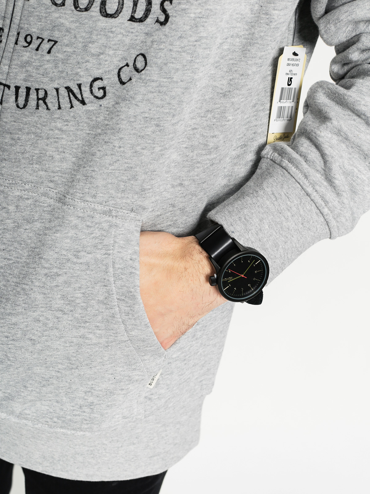 Burton Mikina s kapucí Overlook Fz ZHD (gray heather)