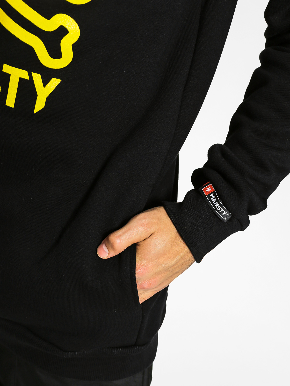 Mikina s kapucí Majesty Swagger HD (black/yellow)