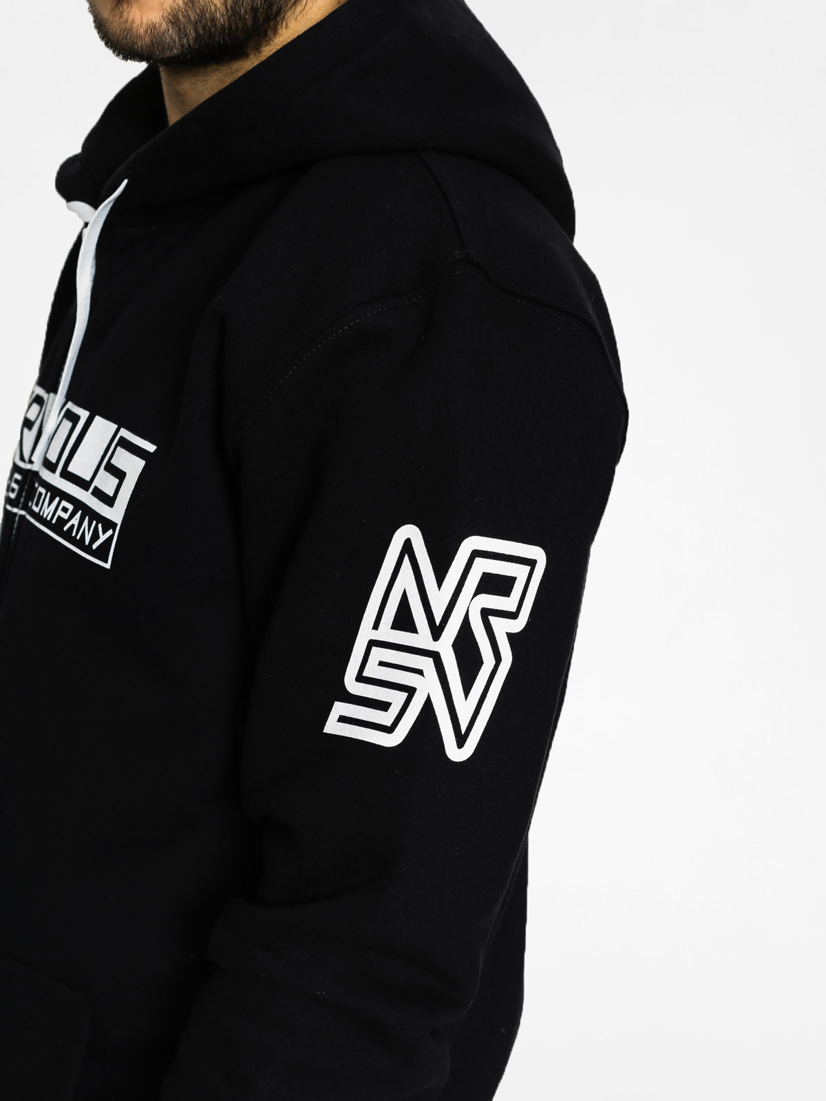 Mikina s kapucí Nervous Line ZHD (black)