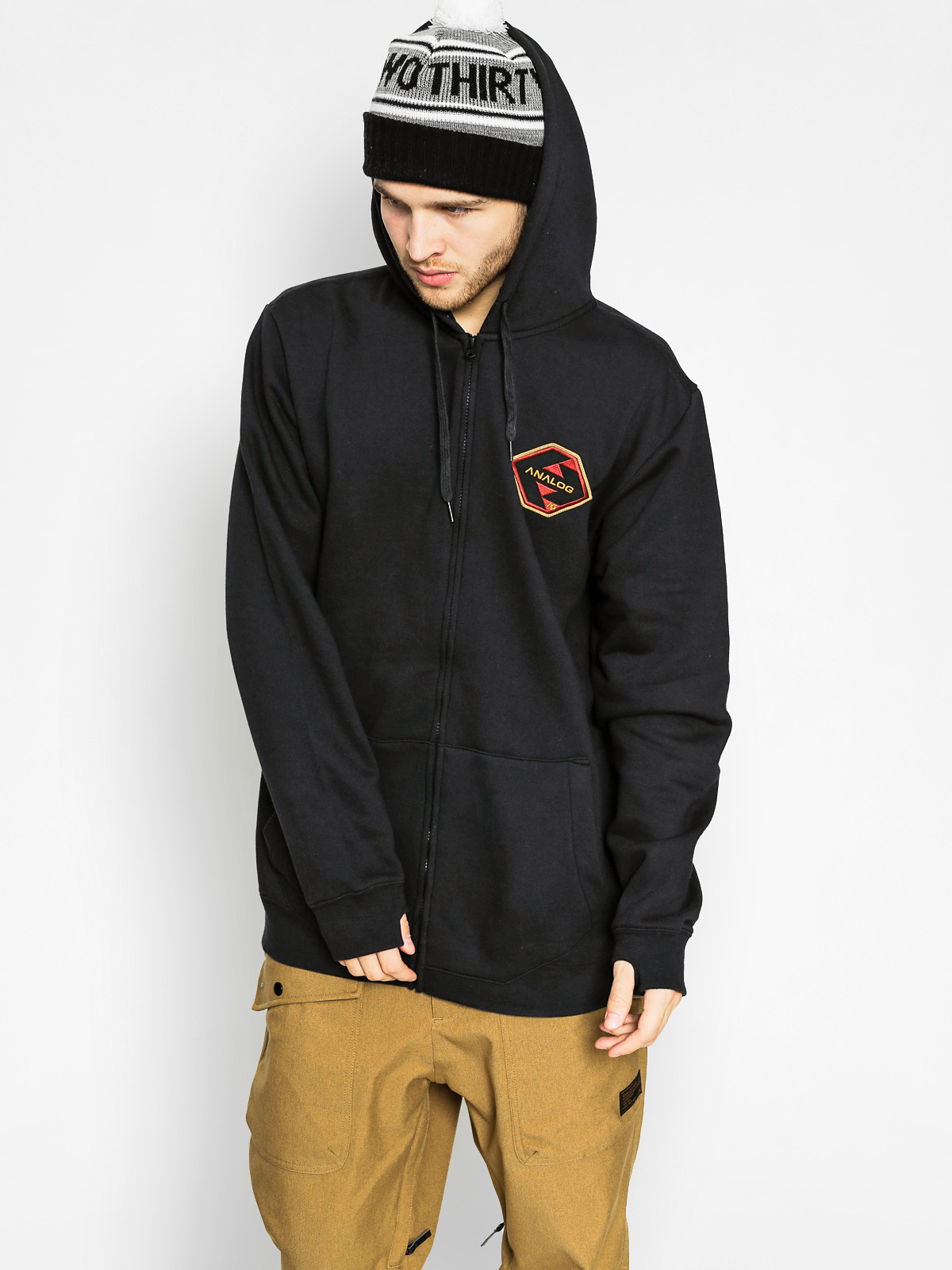 Analog Mikina s kapucí Mobilize ZHD (true black)