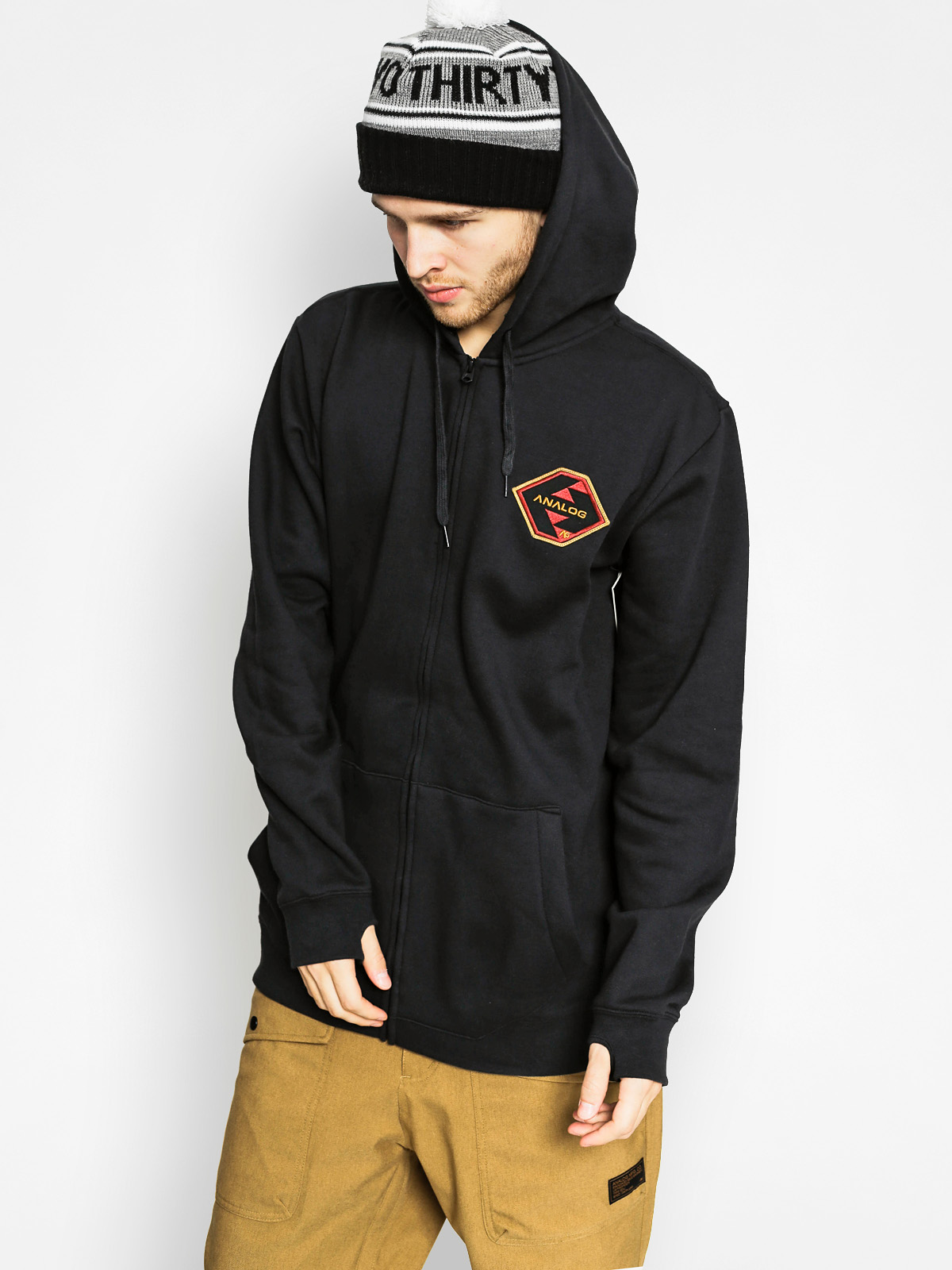 Analog Mikina s kapucí Mobilize ZHD (true black)