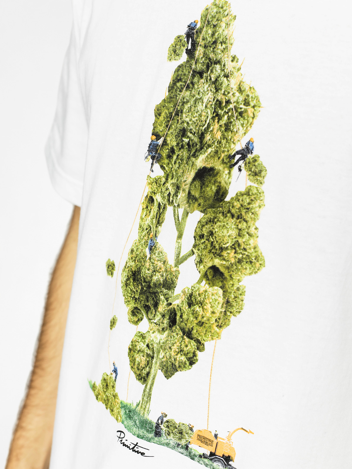 Primitive Tričko Tree Service (white)