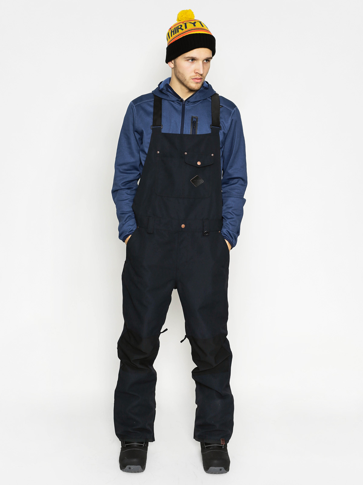 Pánské Snowboardové kalhoty  Quiksilver Found Bib (black)