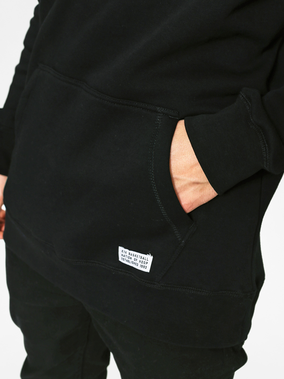 K1x Mikina s kapucí Grip Tag HD (black)