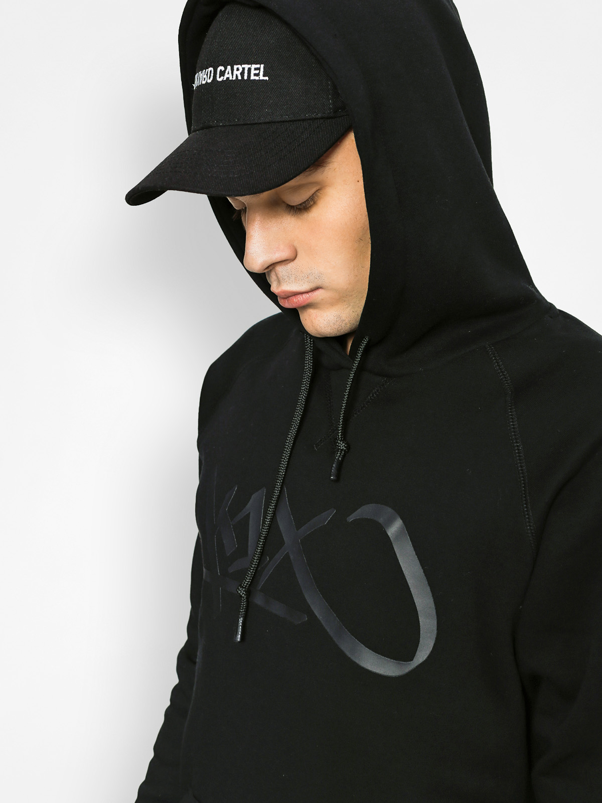 K1x Mikina s kapucí Grip Tag HD (black)