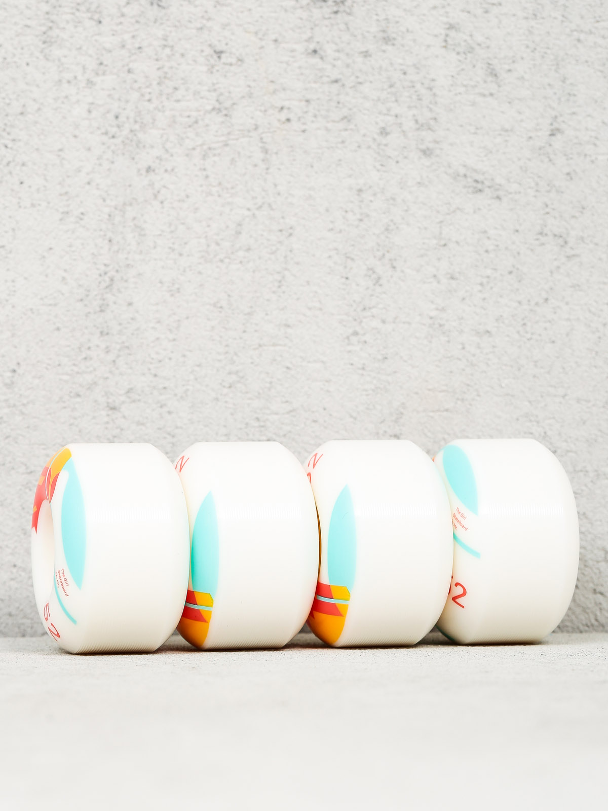 Girl Skateboard Kolečka Hardcourt Stout (white/yellow)