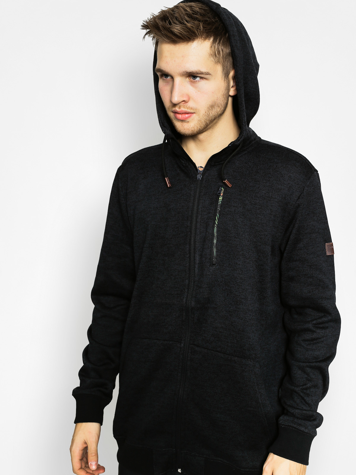 Mikina s kapucí Quiksilver Trapper ZHD (black)