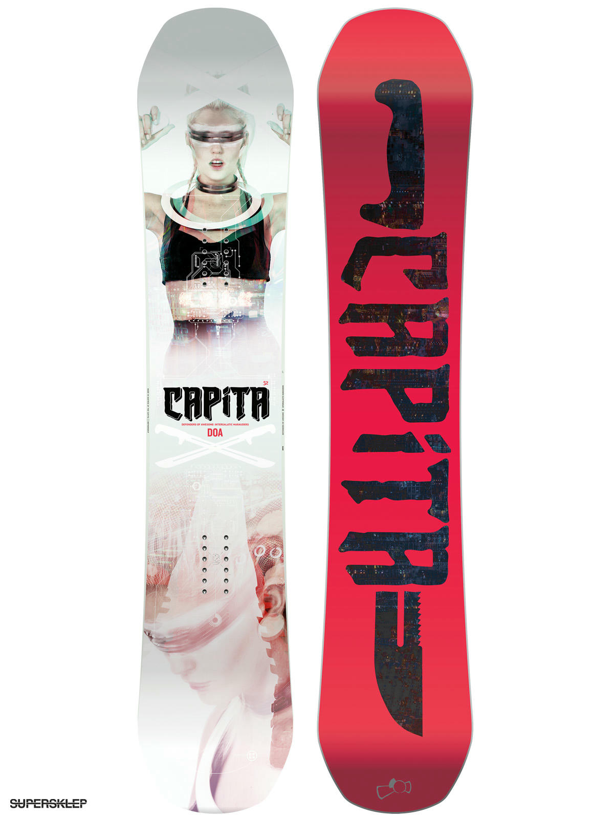 Snowboard Capita Defenders Of Awesome 152 (red black/white multi)