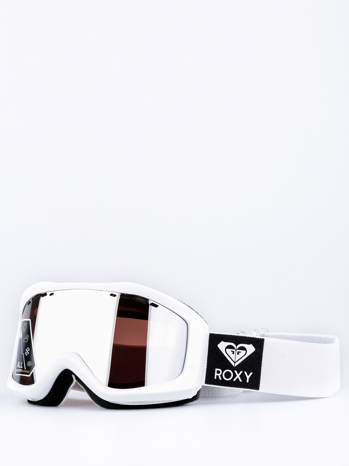 Brýle na snowboard Roxy Sunset Wmn (white/amber rose silver mirror)