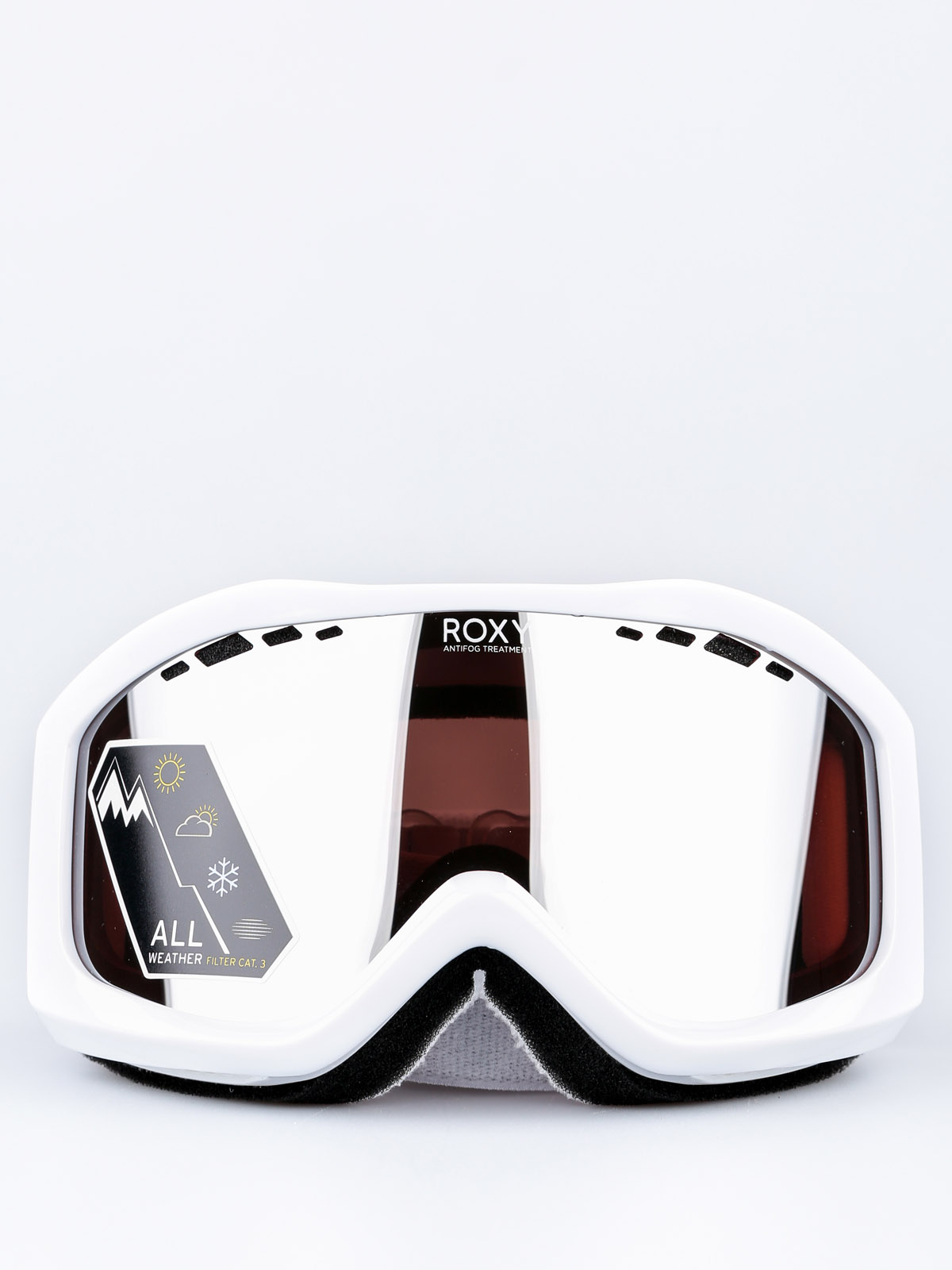 Brýle na snowboard Roxy Sunset Wmn (white/amber rose silver mirror)