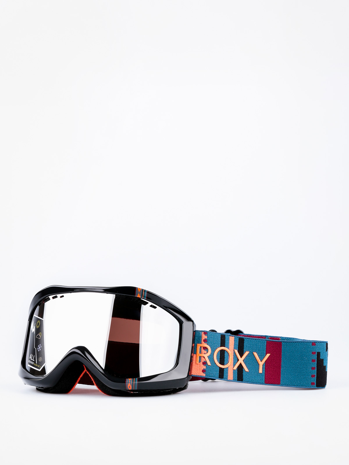 Roxy Brýle na snowboard Sunset Wmn (ethnikstripe legion blue/amber rose silver mirror)