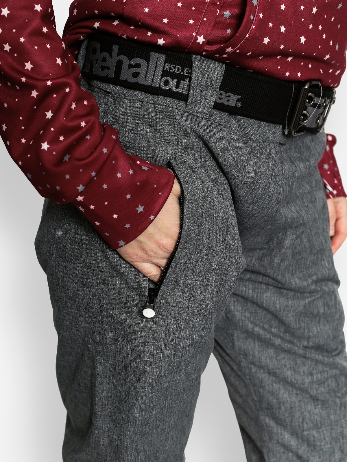 Dámské Snowboardové kalhoty  Rehall Fee (grey melange)