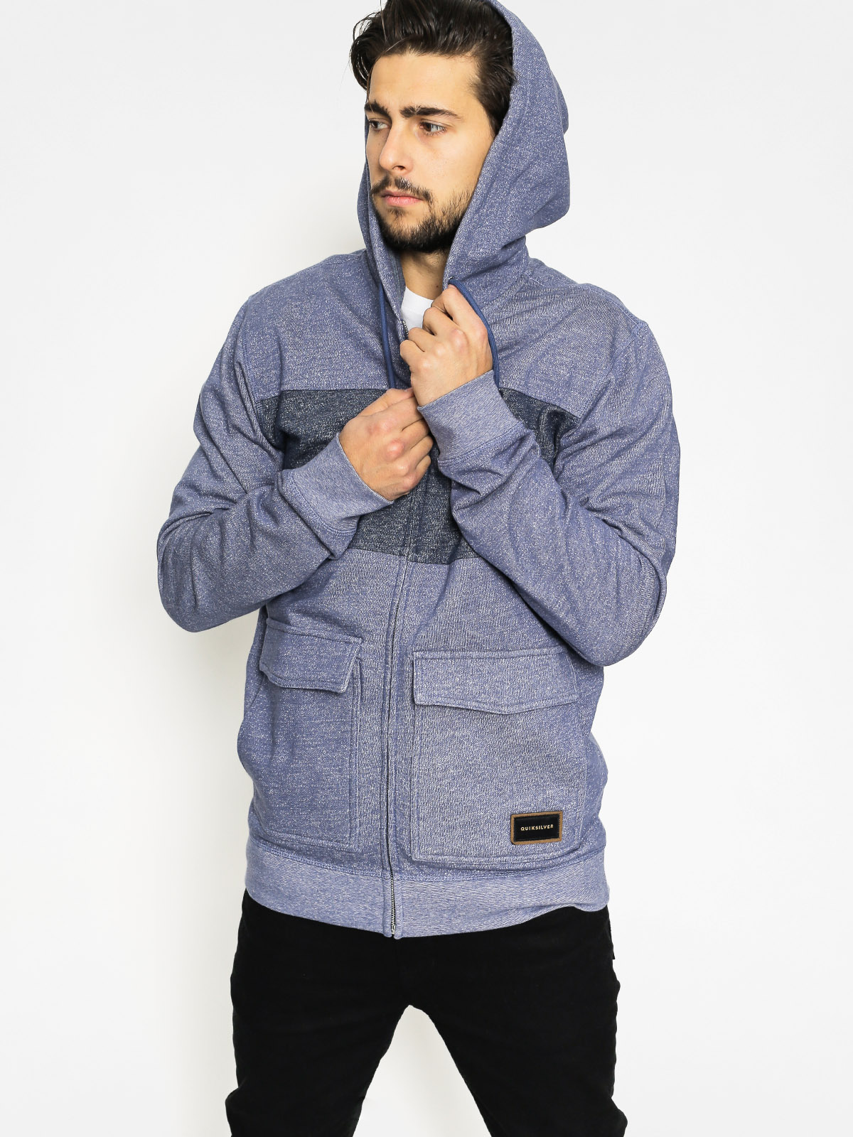 Quiksilver Mikina s kapucí Dark Voice ZHD (night shadow blue)