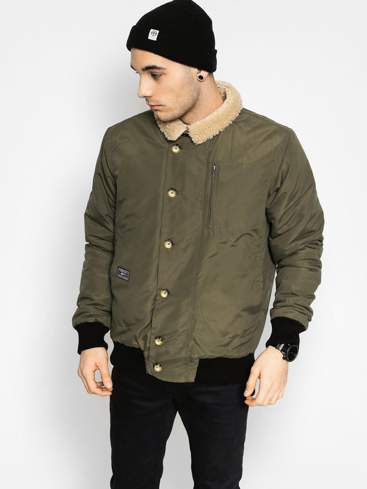 Turbokolor Zimní Bunda Straggler Bomber (military green)