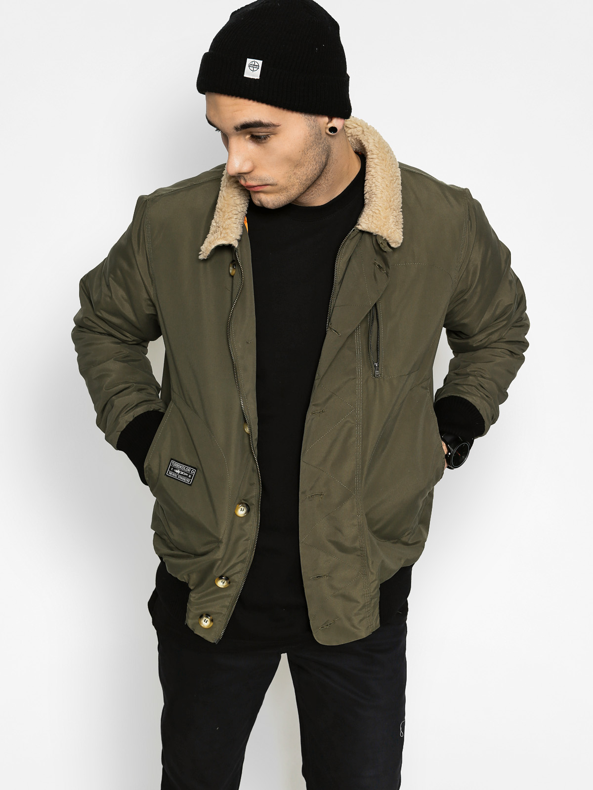 Turbokolor Zimní Bunda Straggler Bomber (military green)