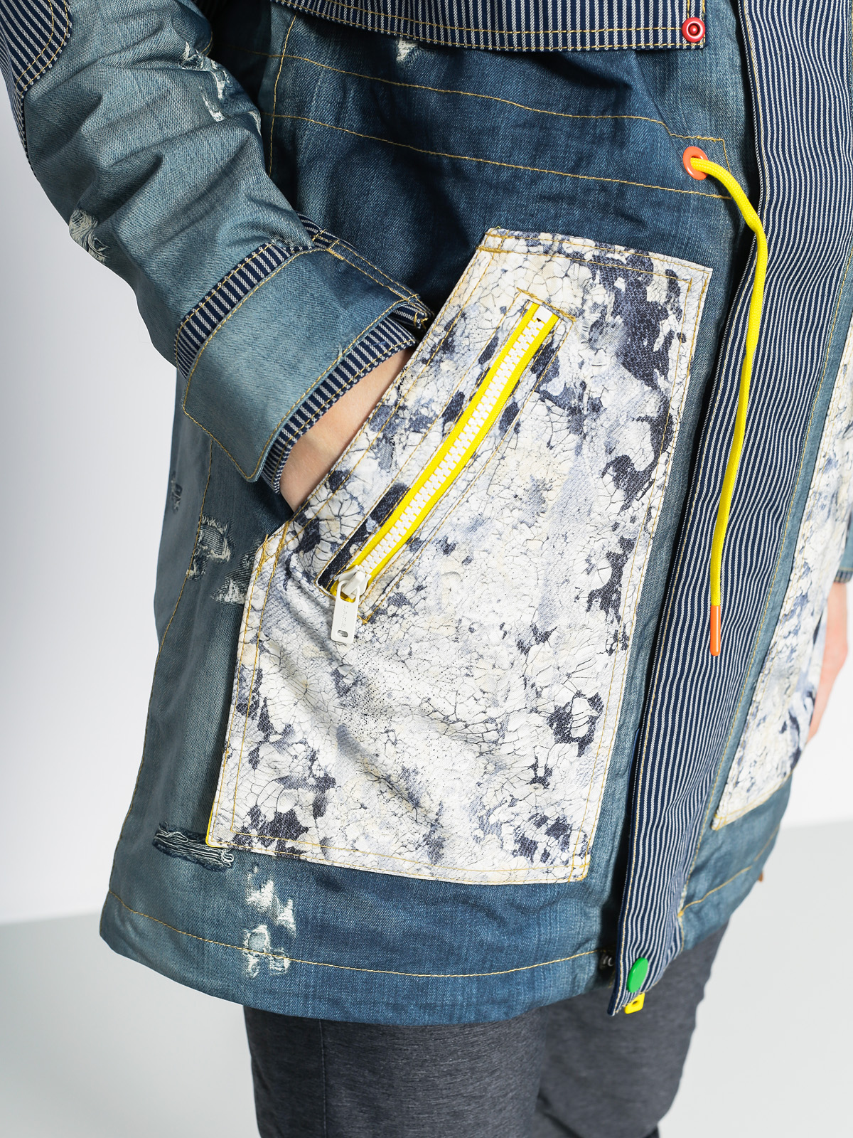 Dámská Burton Snowboardová bunda Lamb Riff Parka (denim print)