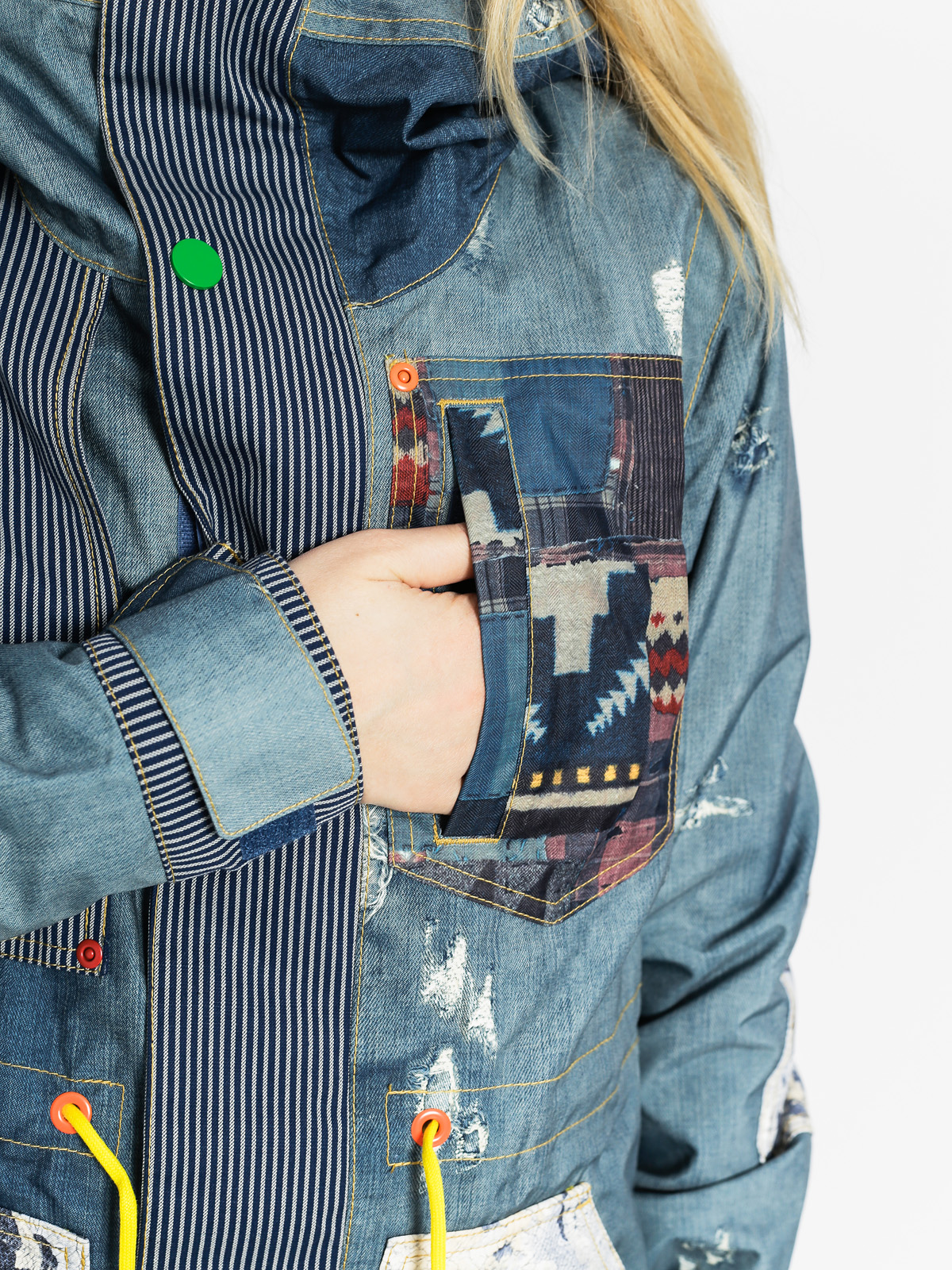 Dámská Burton Snowboardová bunda Lamb Riff Parka (denim print)