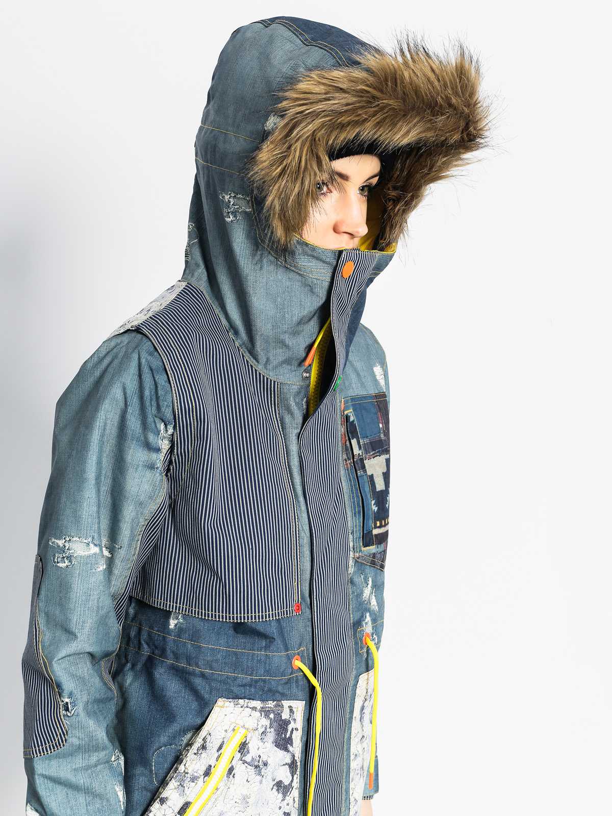 Dámská Burton Snowboardová bunda Lamb Riff Parka (denim print)