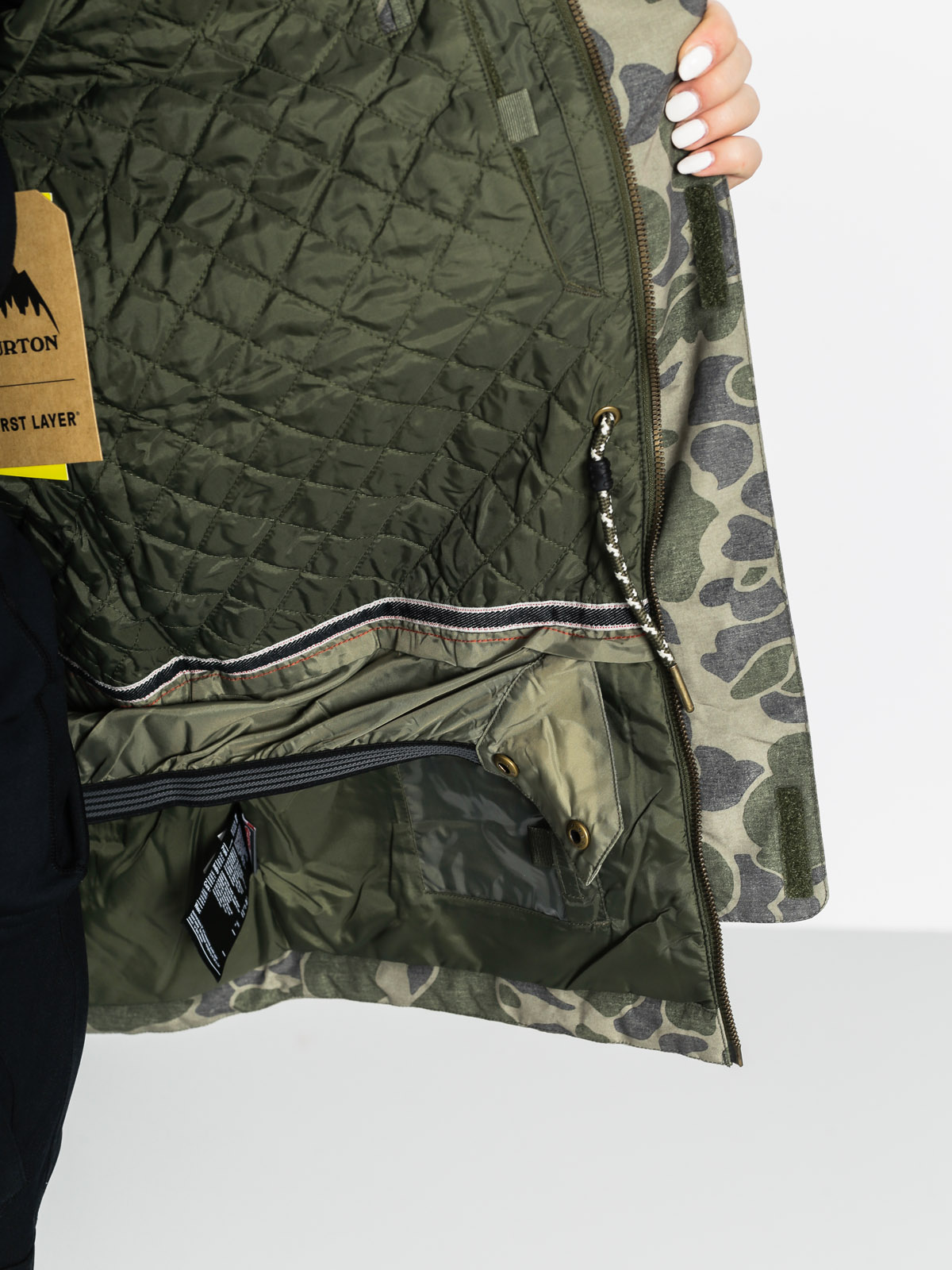 Dámská Snowboardová bunda Burton Fremont (petal camo/brn lthr)