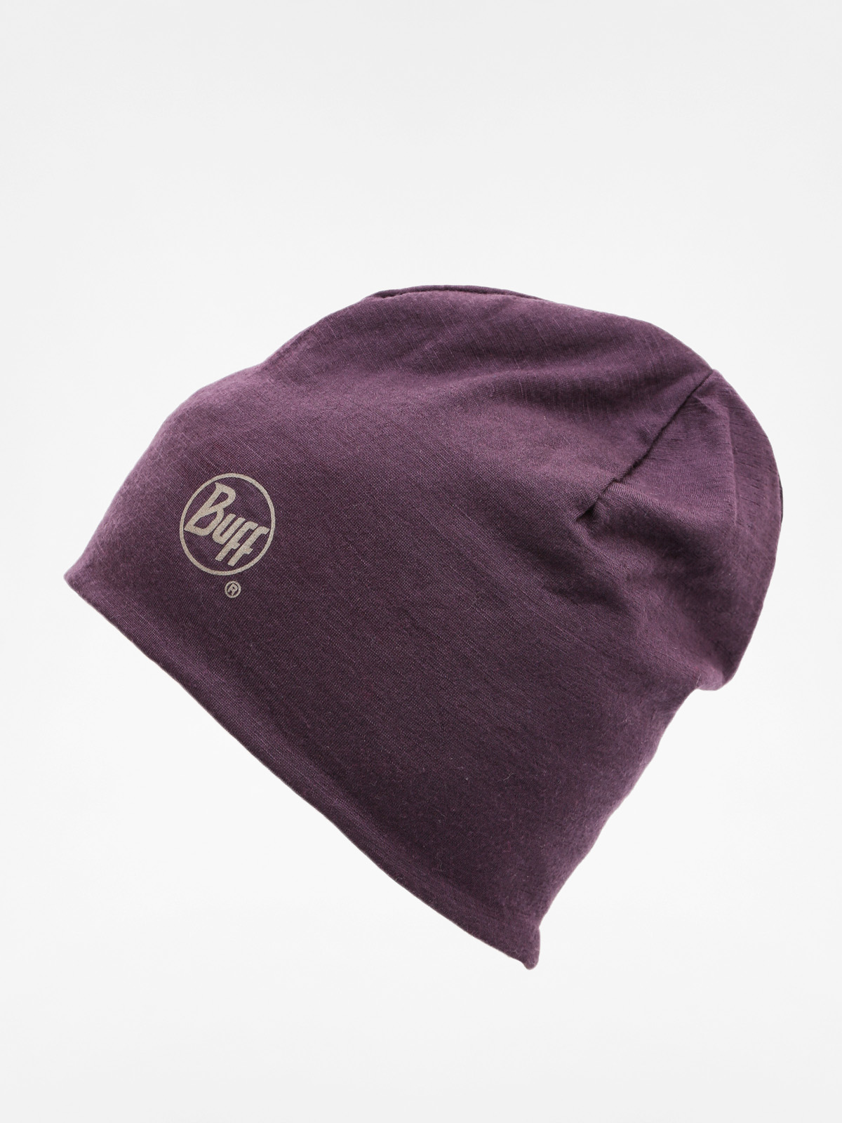 Čepice Buff Merino Wool Reversible (solid plum)