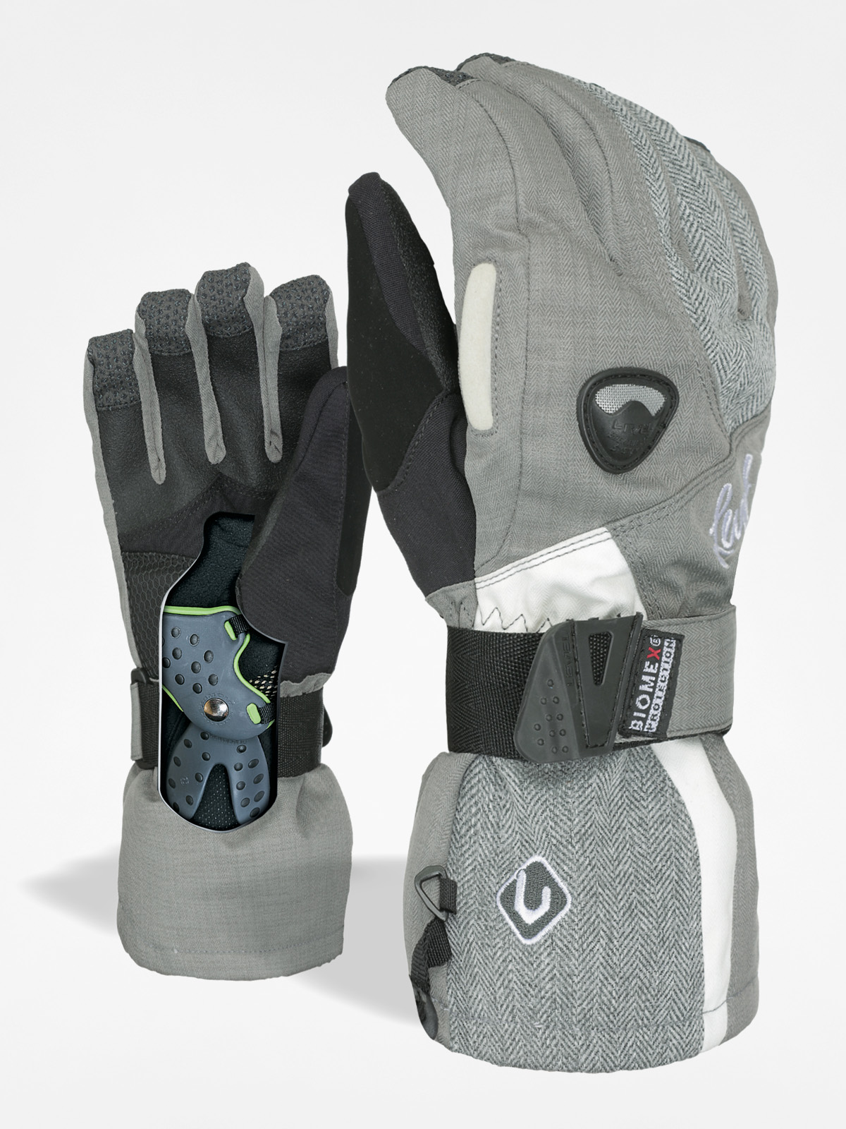 Rukavice Level Butterfly Wmn (tartan grey)