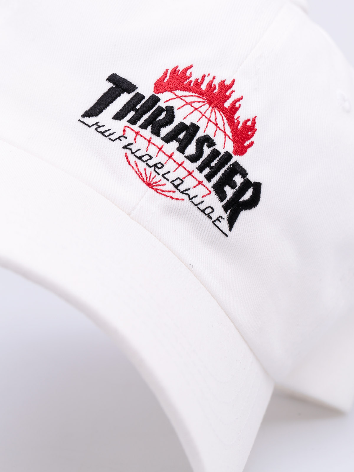 Kšiltovka  HUF Thrasher TDS Curve Visor 6 Panel ZD (white)