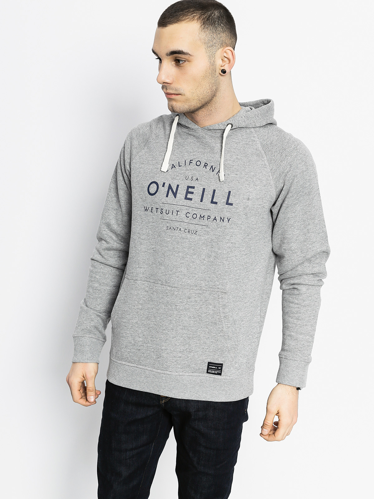 Mikina s kapucí O'Neill Jacks Base Graphic HD (silver melee)