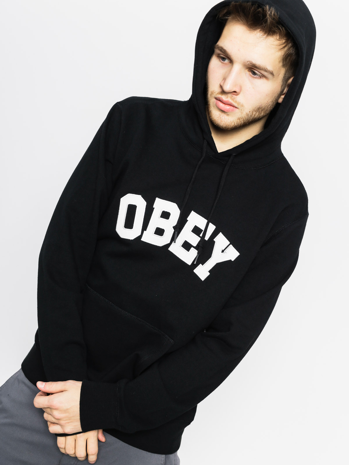 Mikina s kapucí OBEY Watson HD (black)