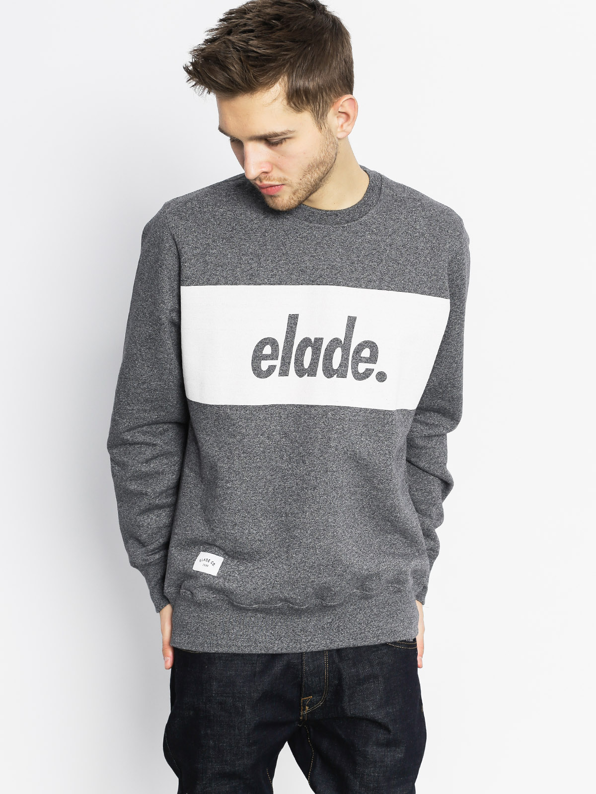 Mikina Elade Stripe (grey heather)